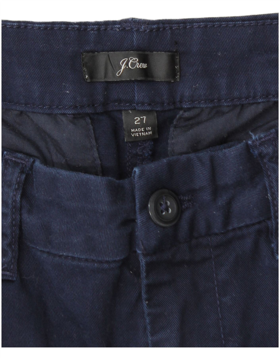 Pantalones chinos ajustados para mujer J. Crew W27 L26 Algodón azul marino