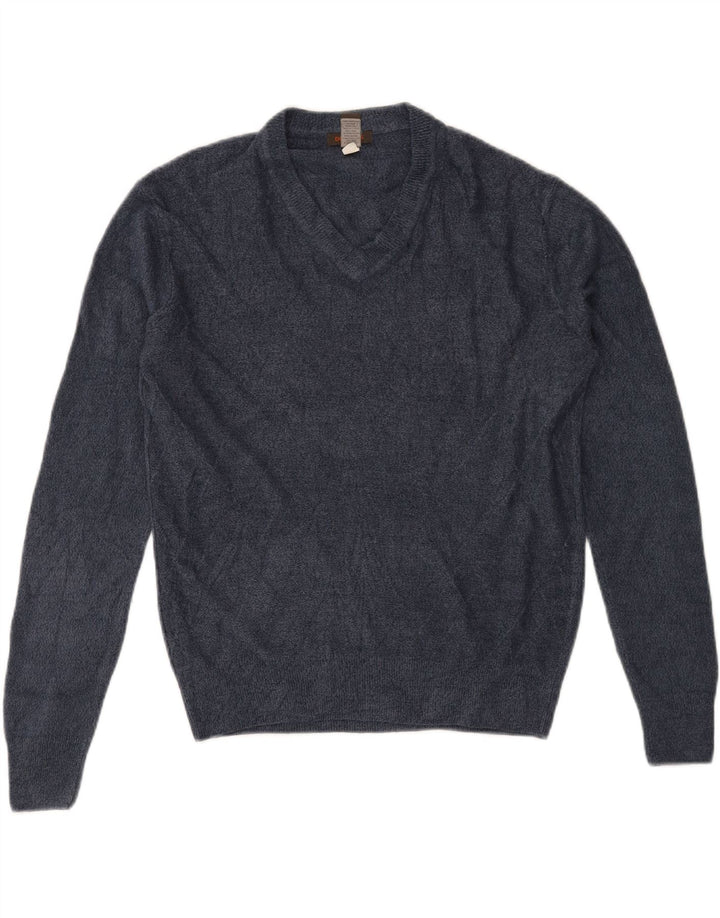 DOCKERS Mens V-Neck Jumper Sweater Small Navy Blue Acrylic Vintage Dockers and Second-Hand Dockers from Messina Hembry 
