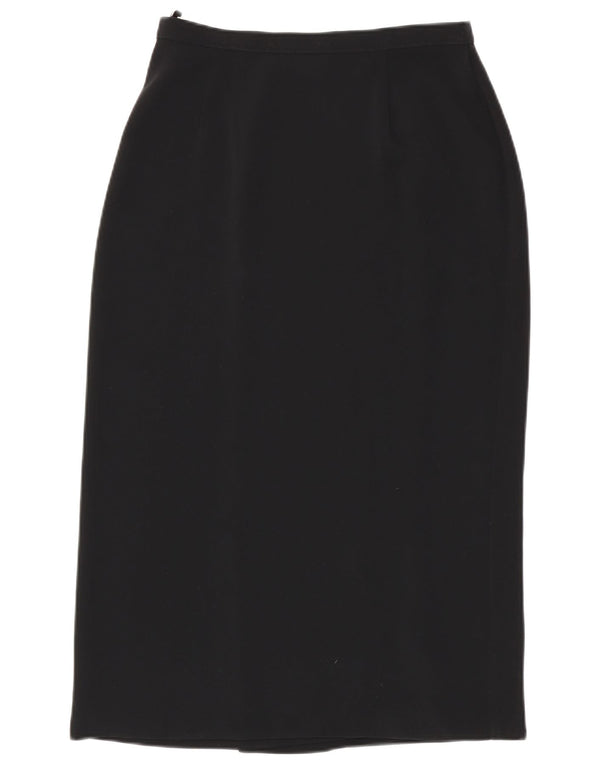 Marks & Spencer Falda cruzada para mujer UK 12 Medium W28 Poliéster negro