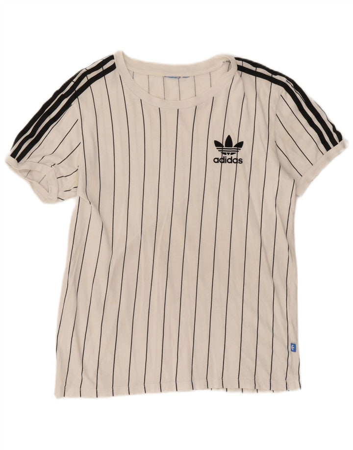 Camiseta Adidas Hombre Top Medium Blanco A Rayas
