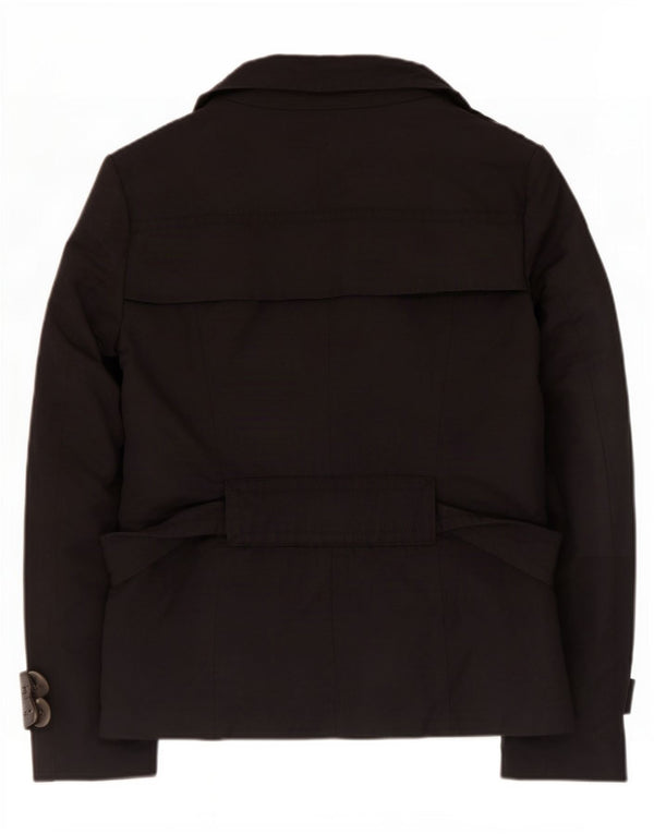 Zara Mujer Chaquetón UK 42 Medio Algodón Negro