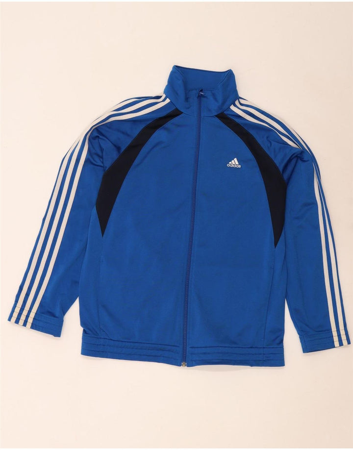 Adidas - Chaqueta de chándal para niño, 15-16 años, color azul, poliéster