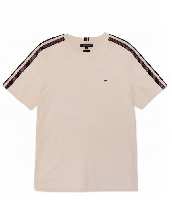 Tommy Hilfiger Camiseta de corte regular para hombre Top grande de algodón blanco