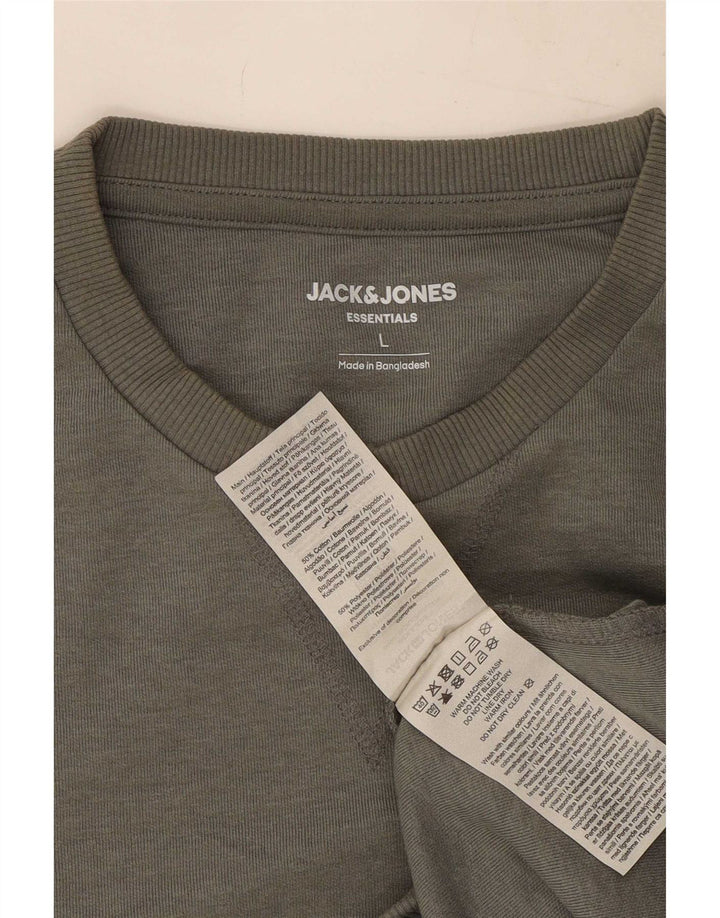 Jack & Jones Sudadera para hombre Jumper Large Grey Cotton