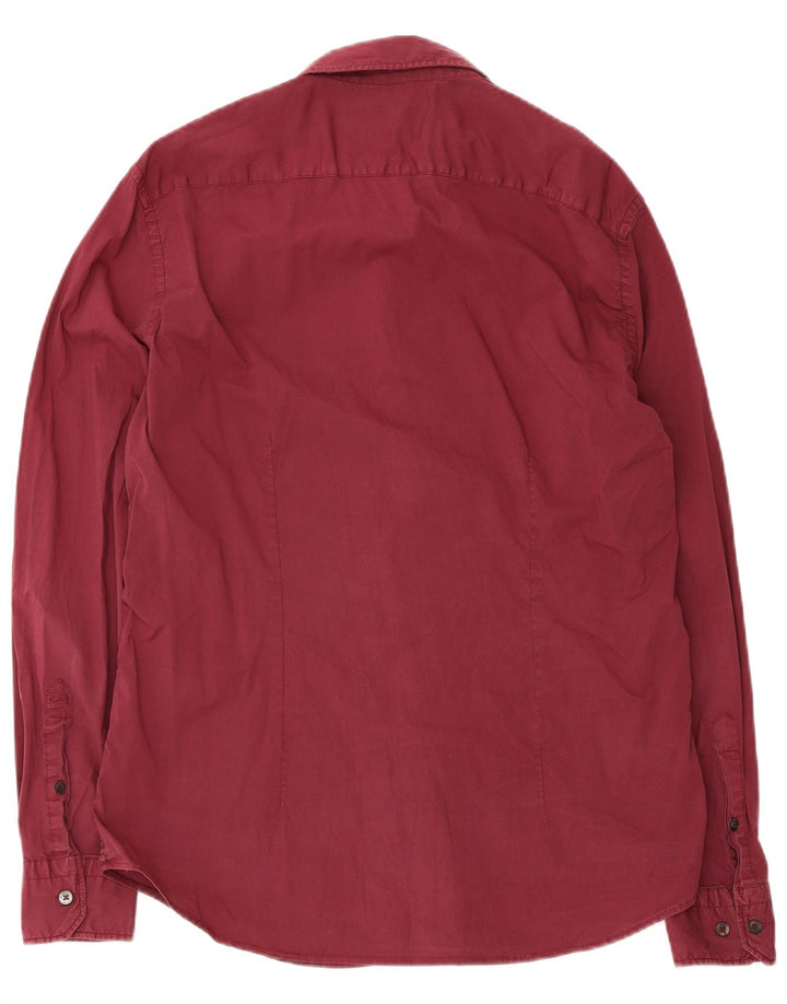 Camisa Gas Hombre XL Algodón Burdeos