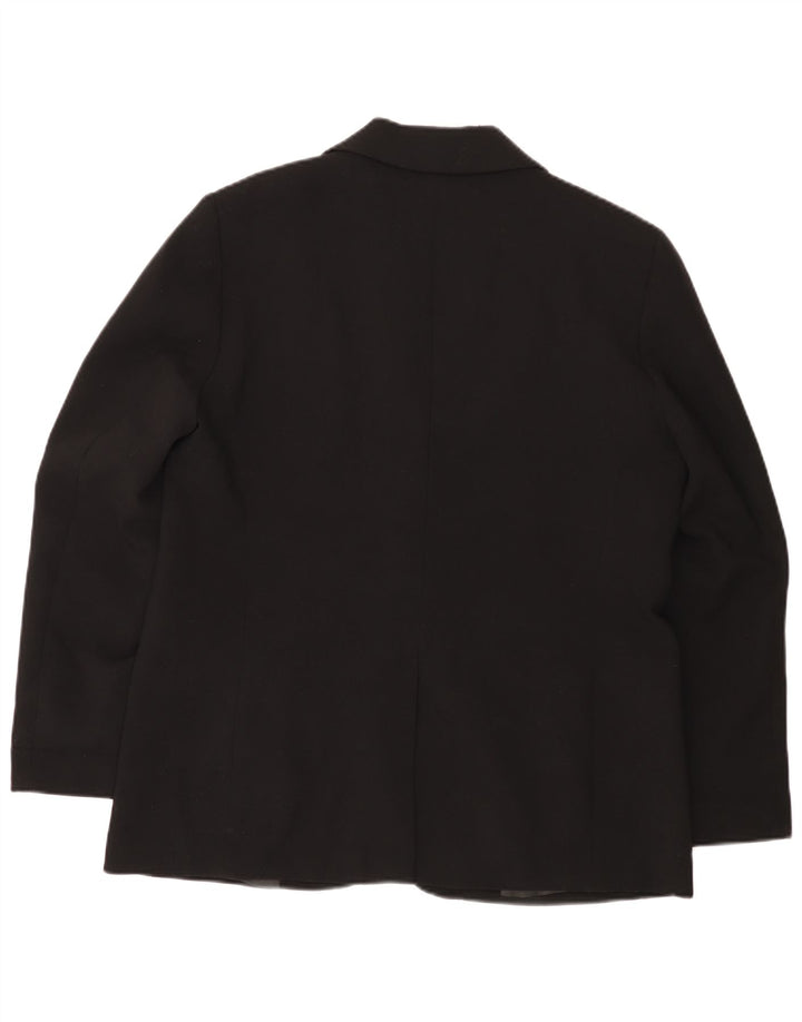 Zara Chaqueta Blazer De 1 Botón Para Mujer UK 46 Grande Poliéster Negro