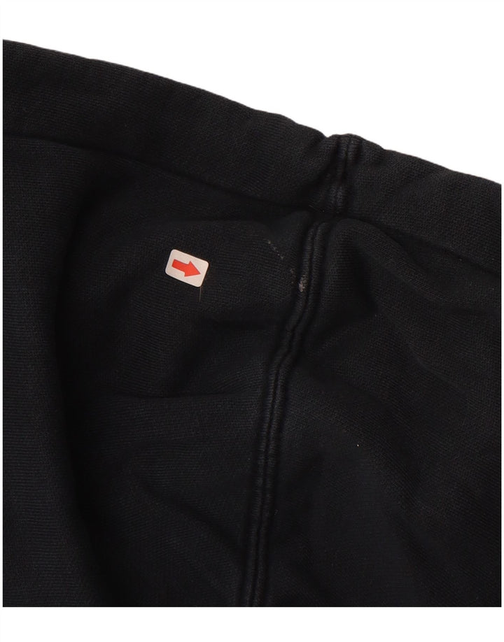 PUMA Suéter con capucha y cremallera gráfica para mujer UK 10 Small Black Cotton