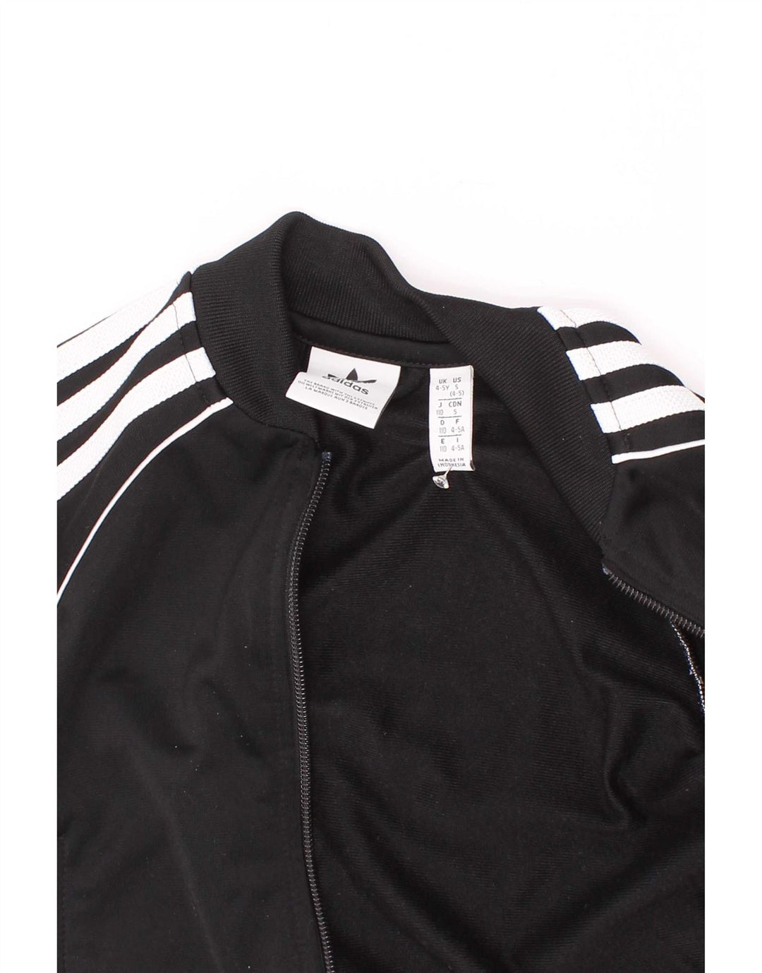 Adidas Chaqueta de chándal para niño 4-5 años Negro Poliéster