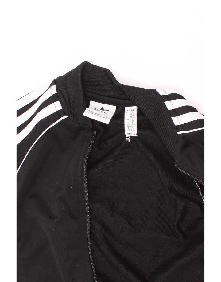 Adidas Chaqueta de chándal para niño 4-5 años Negro Poliéster