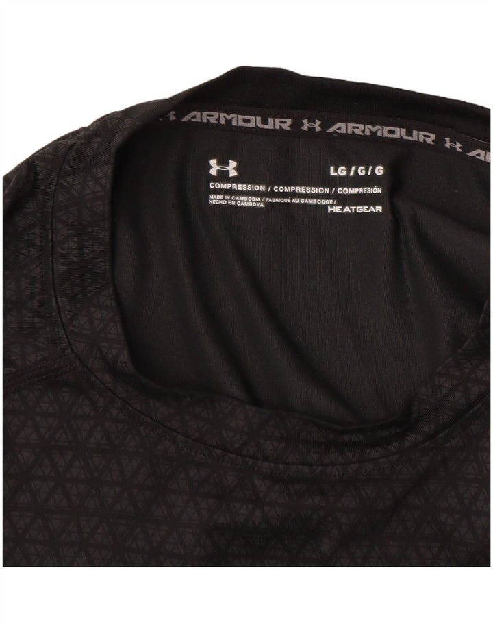UNDER ARMOUR Camiseta Heat Gear para hombre Top grande gris geométrico sintético