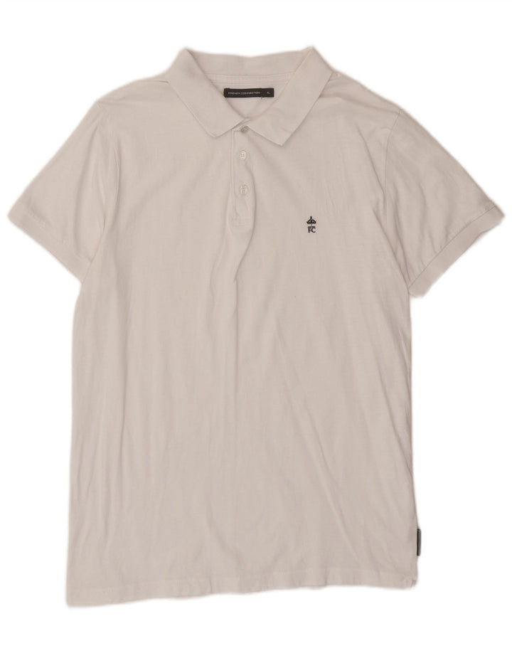 French Connection Polo Hombre XL Algodón Blanco