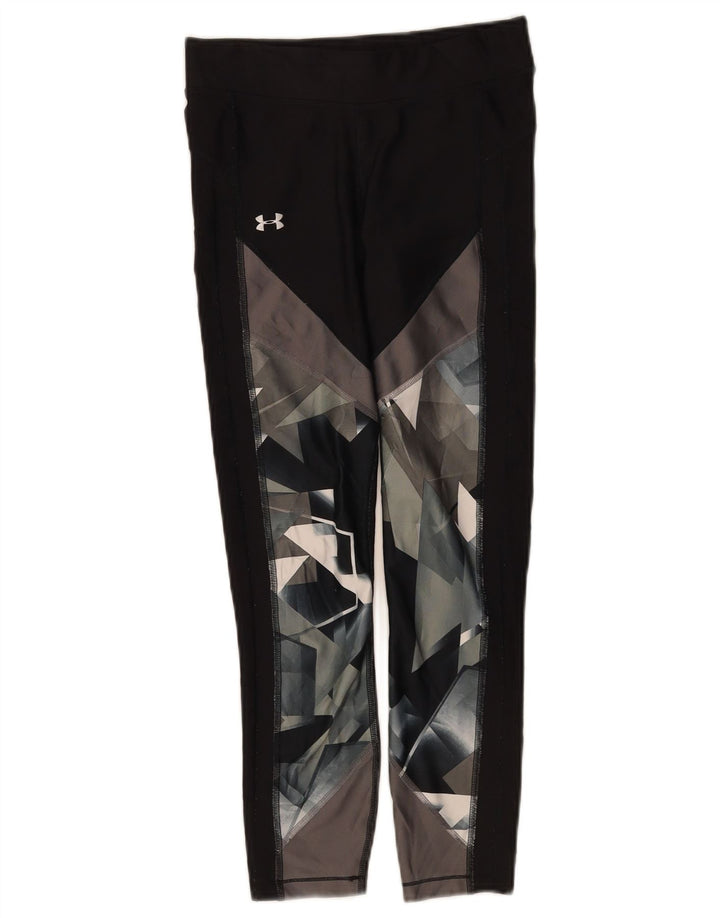 Under Armour Leggings para mujer Reino Unido 10 Pequeño Poliéster geométrico negro