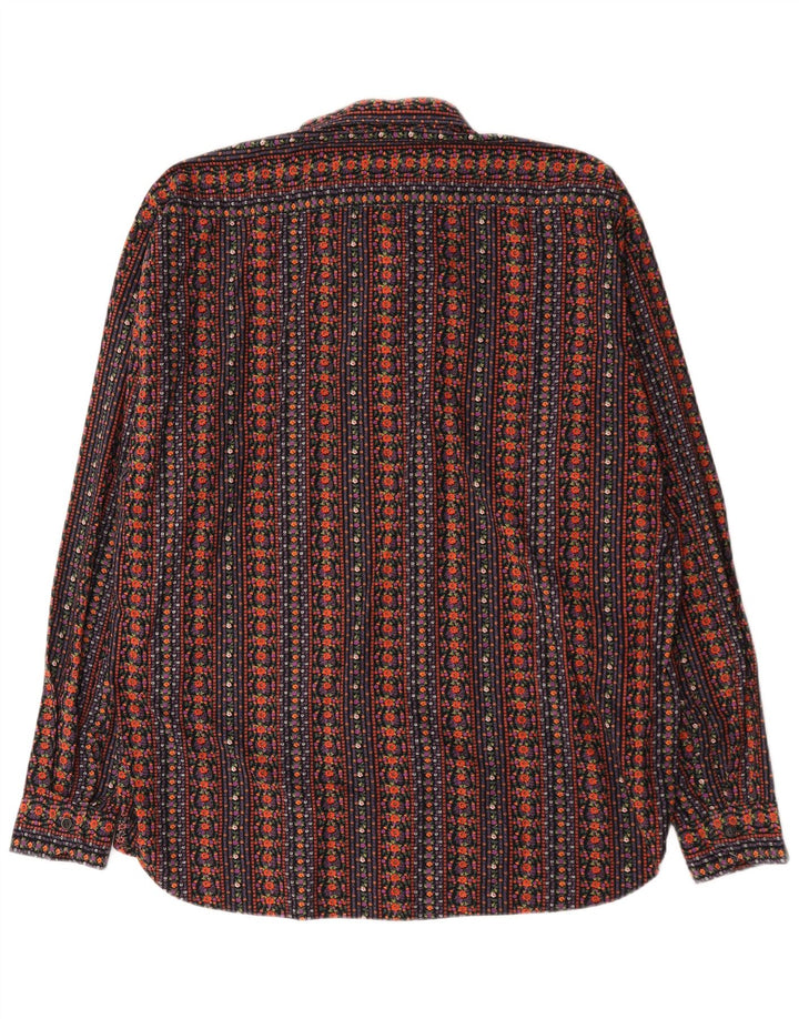 Camisa Vintage Hombre XL Geométrica Multicolor