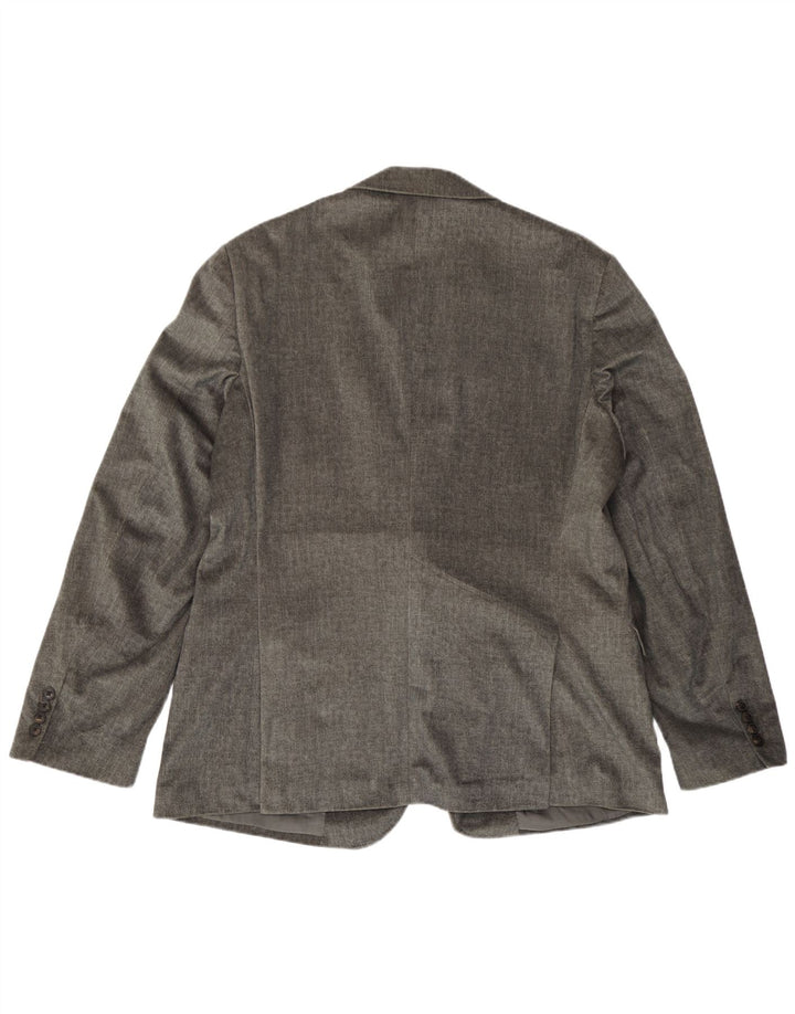 Armani Collezioni Chaqueta tipo blazer de 2 botones para hombre IT 58 4XL Gris a rayas