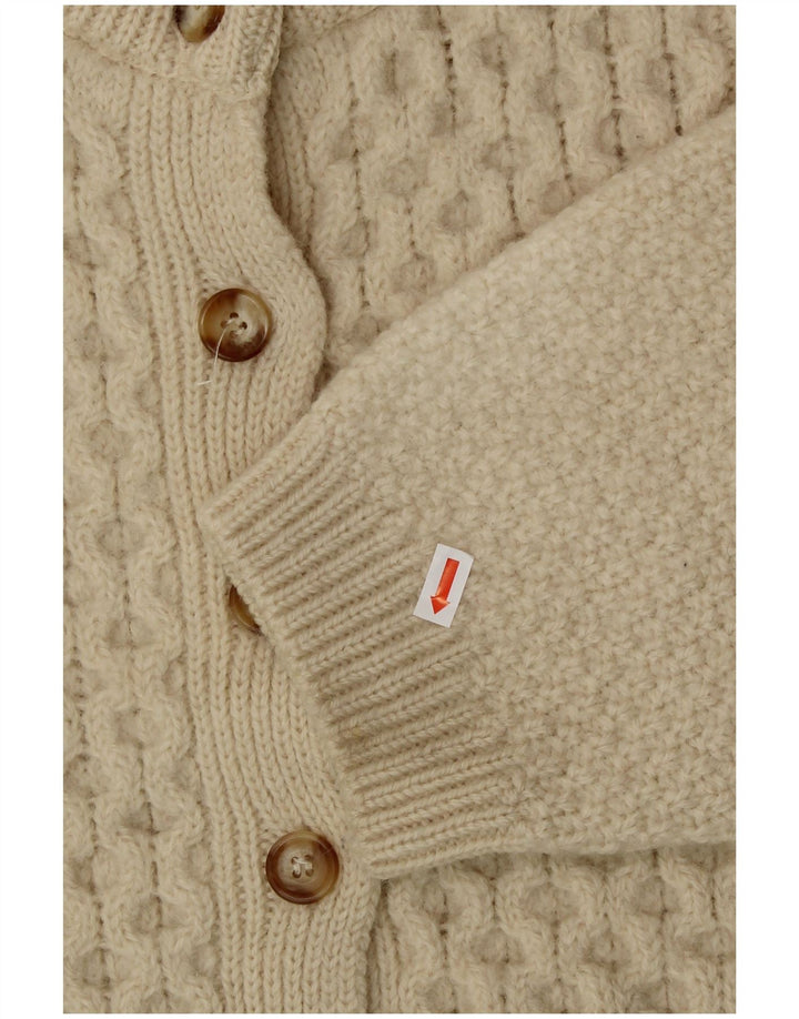 HIGHLAND HOME INDUSTRIES Suéter tipo cárdigan corto para mujer Reino Unido 40 Grande Beige