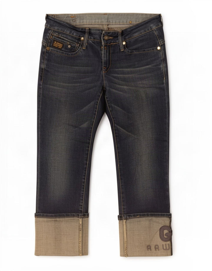 Vaqueros recortados para mujer G-Star W28 L25 Algodón azul marino