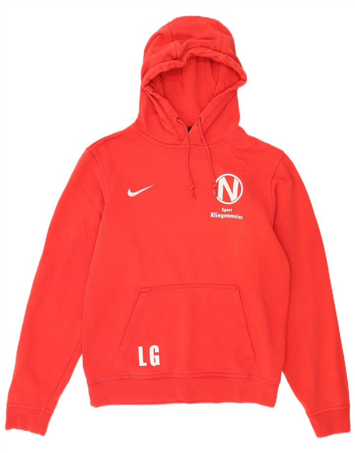 Nike - Sudadera con capucha para hombre, talla pequeña, color rojo, algodón