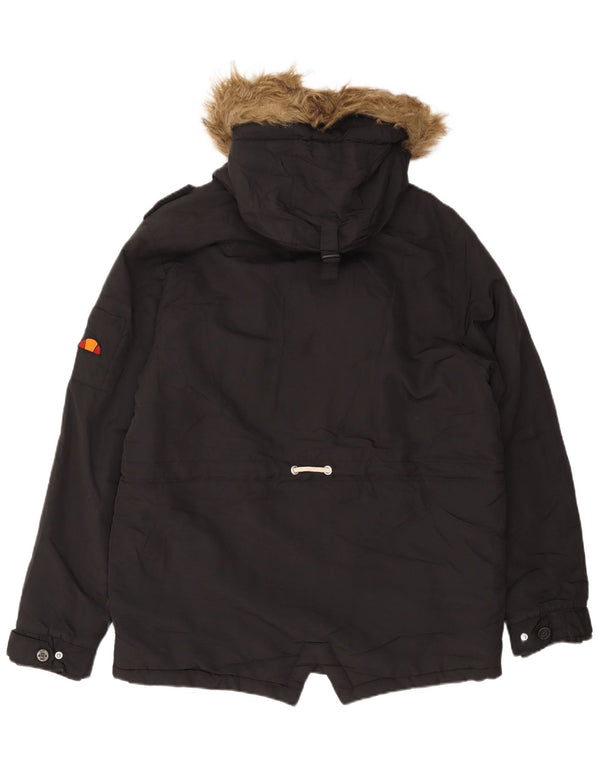 Parka con capucha para hombre Ellesse UK 38 Medium Negro Poliéster