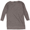 Zara Mujer Top Manga Larga UK 42 Gris Medio