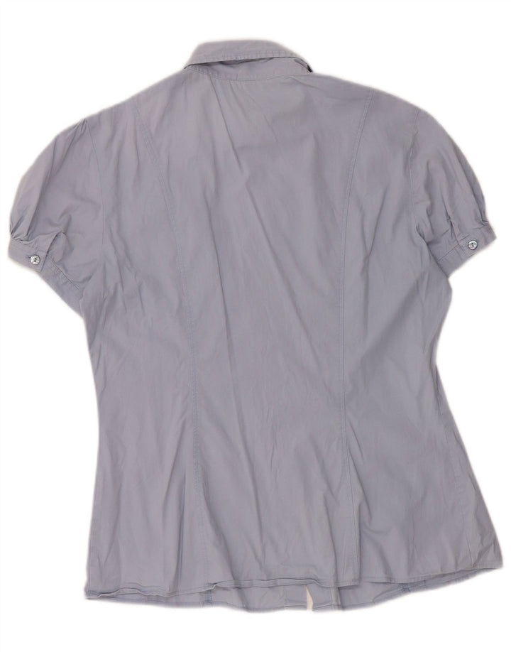Benetton Camisa De Manga Corta Mujer ES 42 Azul Medio