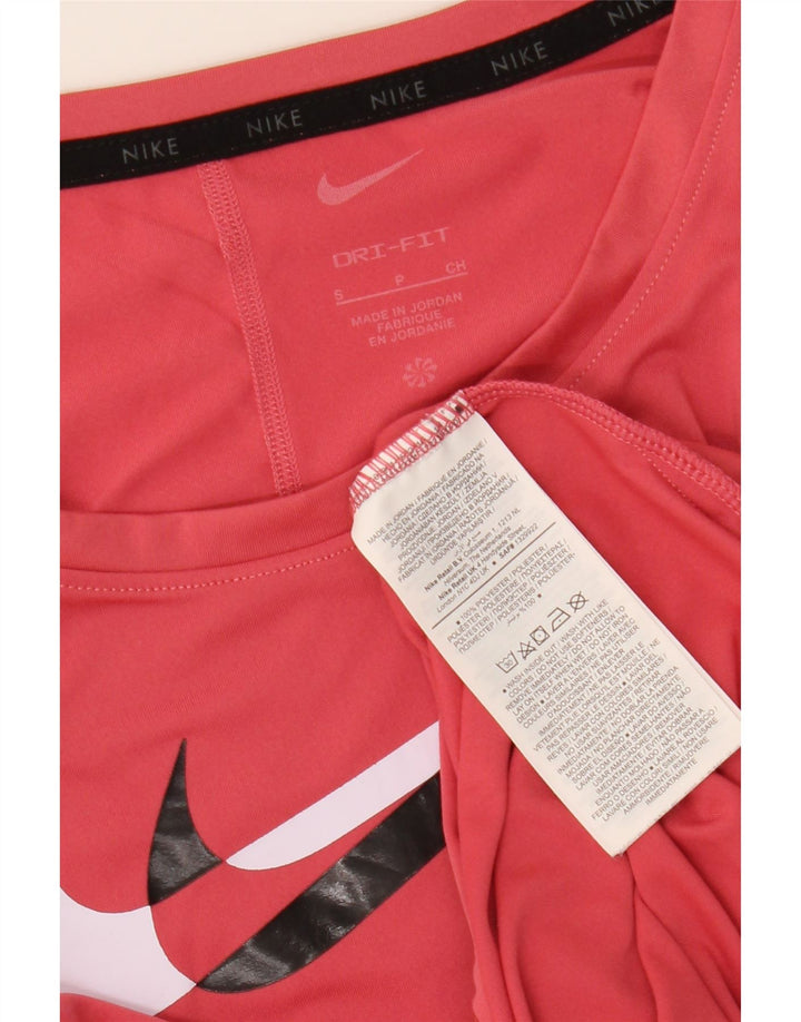 NIKE Camiseta gráfica para mujer Top UK 10 Small Red Poliéster