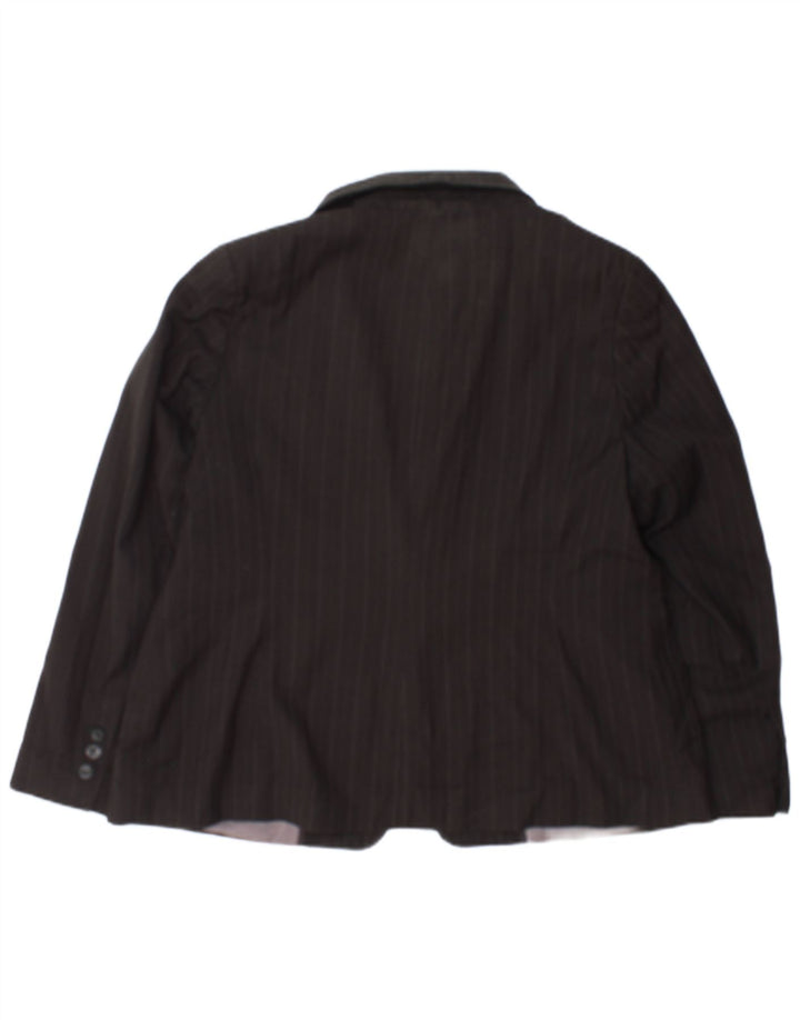Marks & Spencer Chaqueta tipo blazer con 1 botón para mujer UK 20 2XL Gris a rayas