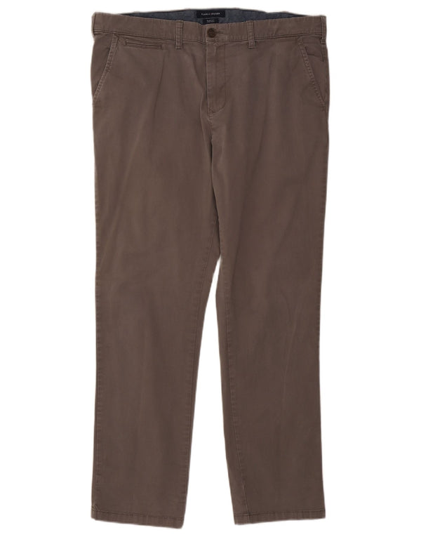 TOMMY HILFIGER Pantalón chino slim fit para hombre W38 L29 Algodón gris