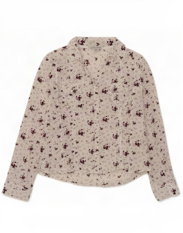 Laura Ashley Camisa para mujer Reino Unido 42 Mediano Blanco Floral