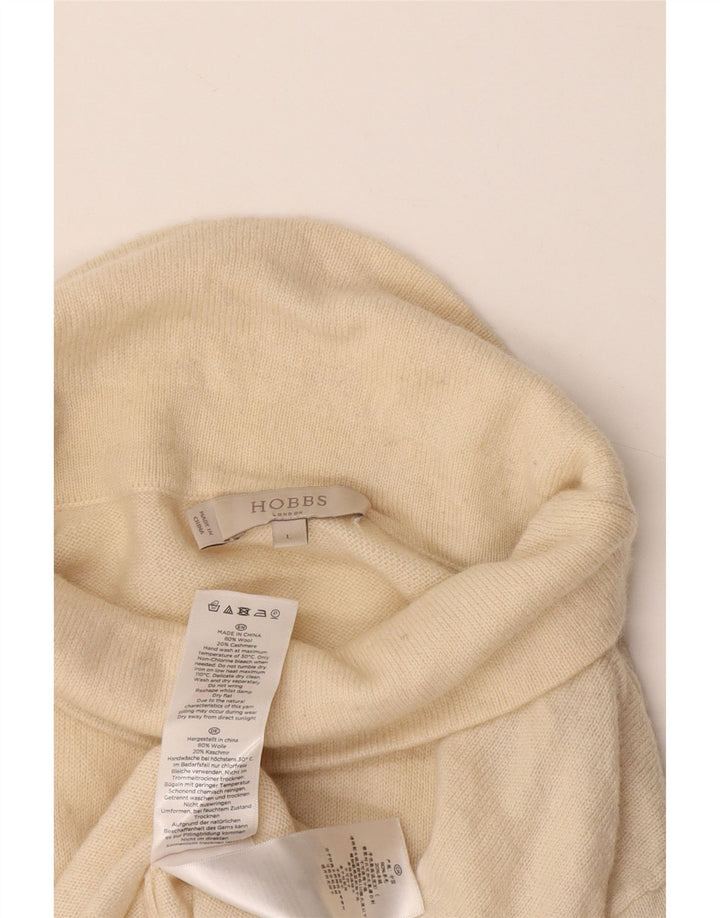 Hobbs Jersey con cuello vuelto para mujer, talla 40, talla grande, color beige