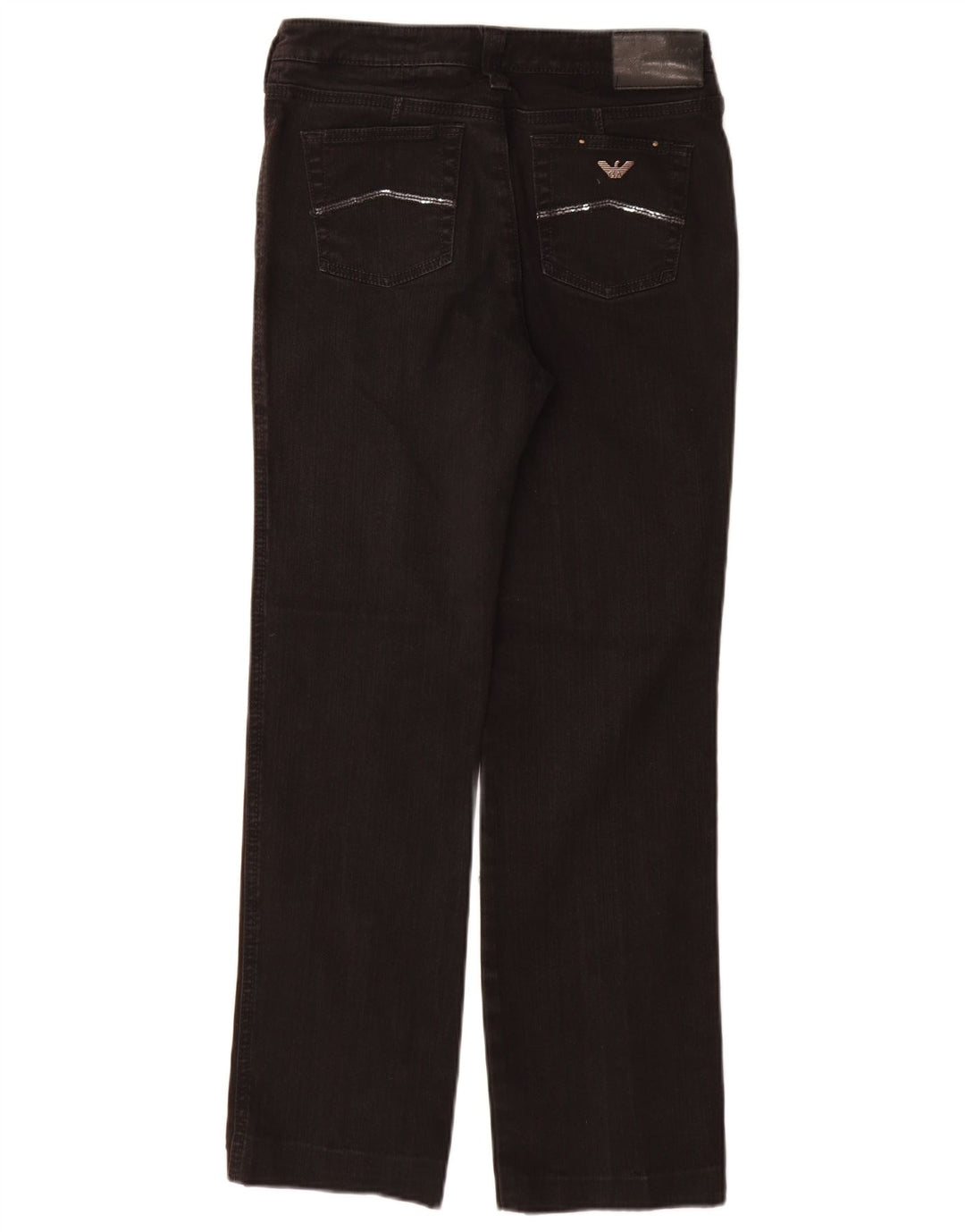 ARMANI Vaqueros Rectos Mujer W29 L29 Algodón Negro