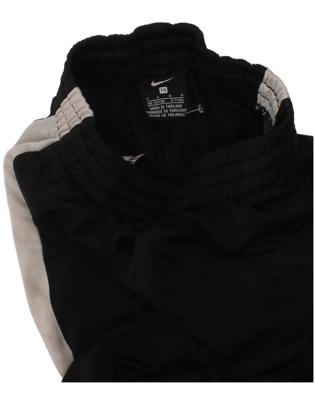 Nike Pantalones de chándal para niños 6-7 años Grande Negro Colorblock Poliéster