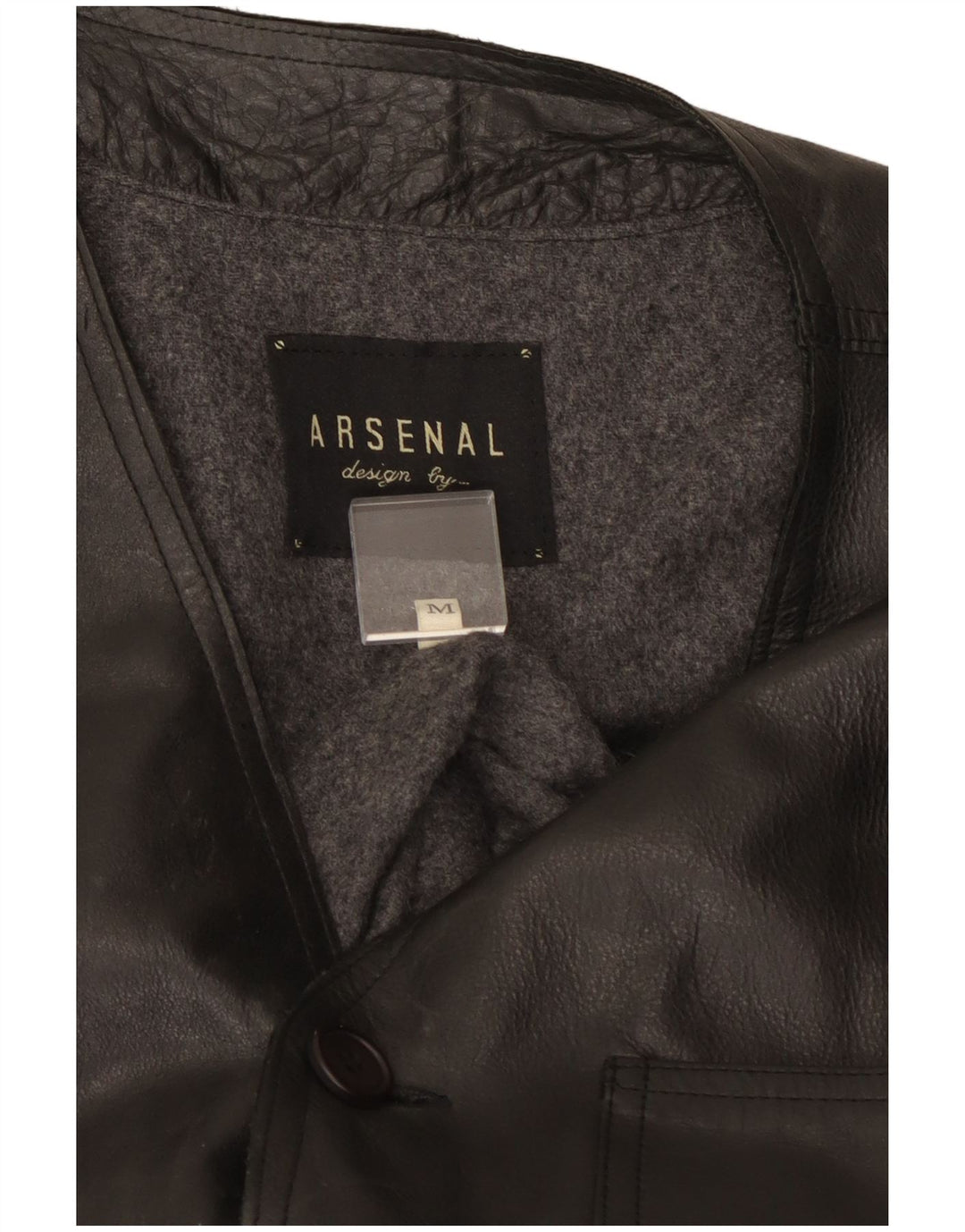 Chaleco de cuero para hombre Arsenal UK 38 Medium Black