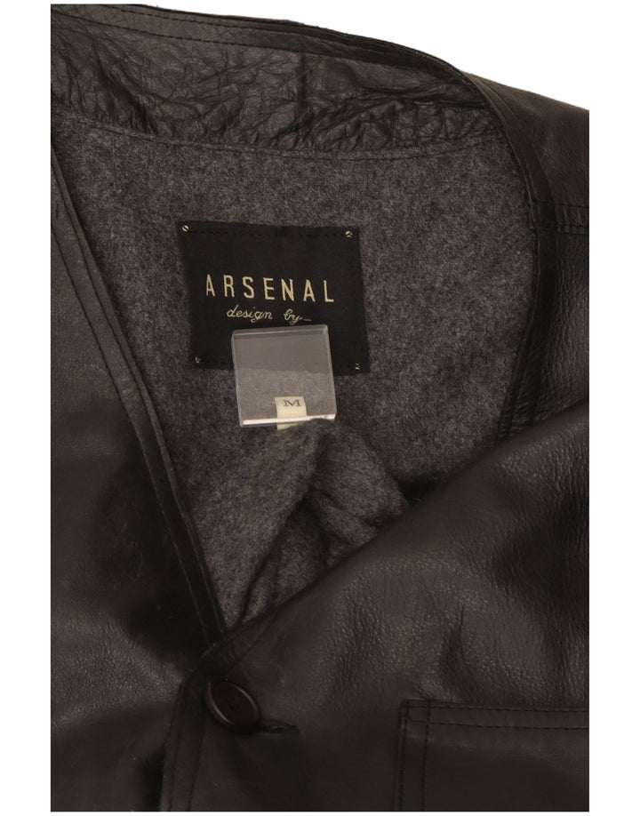 Chaleco de cuero para hombre Arsenal UK 38 Medium Black