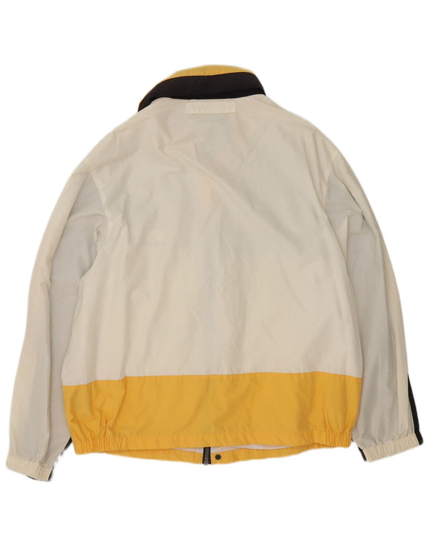 Nautica Mens Graphic Hooded Rain Jacket UK 44 2XL Multicoloured Colourblock