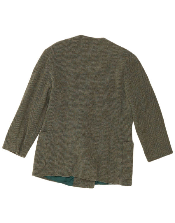 Coeli Premiere Chaqueta Blazer para Mujer IT 46 Large Green Herringbone