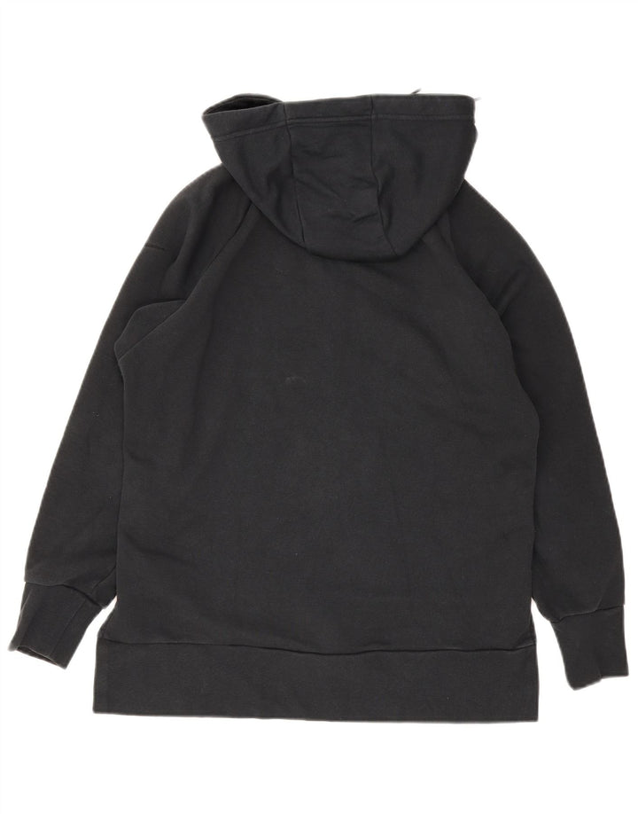 Nike Dri Fit Sudadera con capucha y cremallera para hombre, talla pequeña, poliéster negro