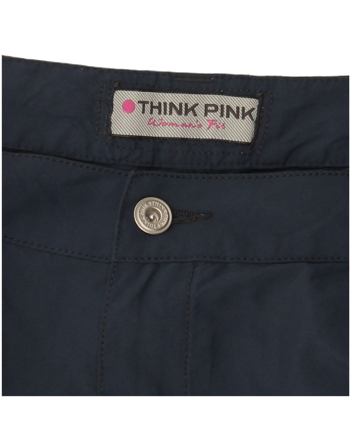 THINK PINK Shorts cargo para mujer W30 Medium Azul marino