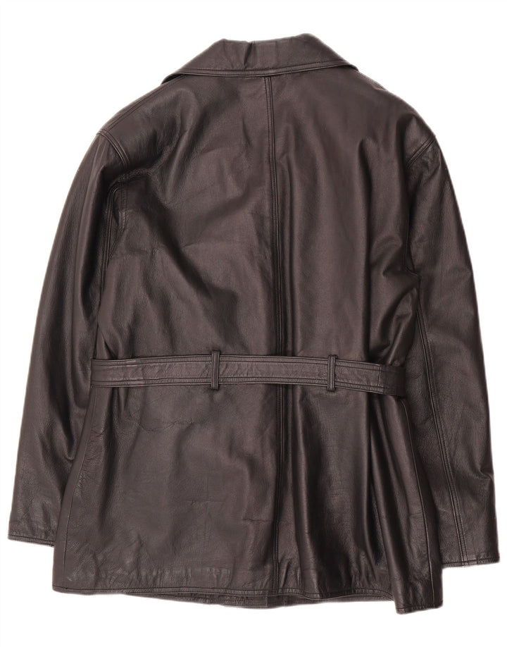 Canda Chaqueta de cuero para mujer UK 46 Cuero negro grande