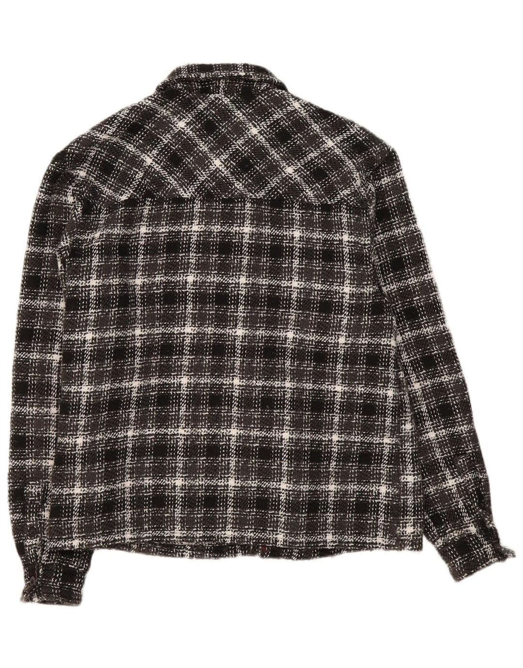 Karl Kani Hombre Camisa De Franela Mediana Cuadros Negro Poliéster