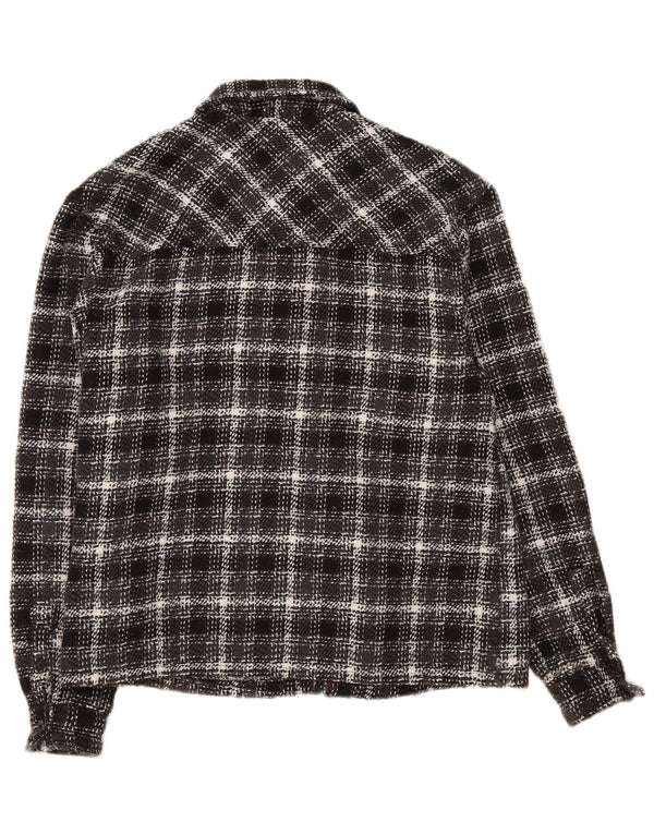 Karl Kani Hombre Camisa De Franela Mediana Cuadros Negro Poliéster