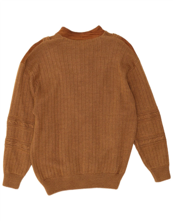 Laura Pucci Suéter tipo jersey con cuello y botones para hombre Marrón medio