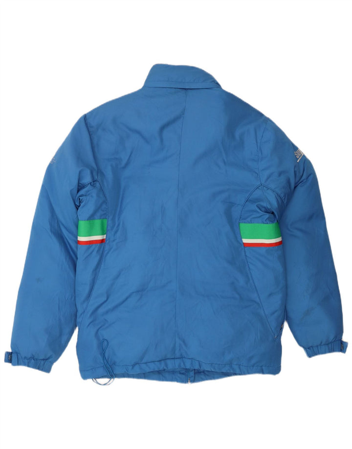 Sergio Tacchini Chaqueta acolchada con gráfico para hombre UK 42 XL Bloque de color azul