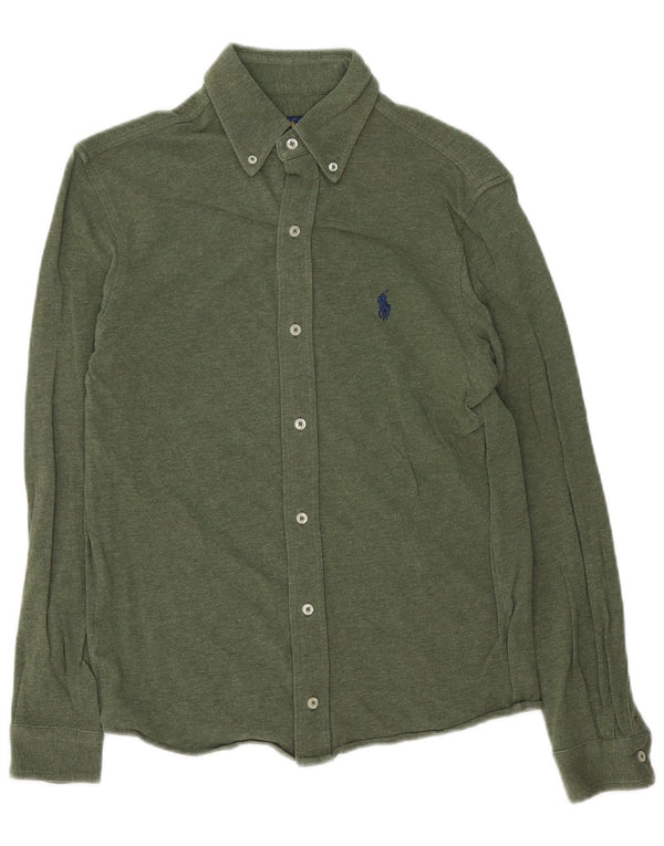 Ralph Lauren Camisa de malla de peso pluma para hombre XS Algodón verde