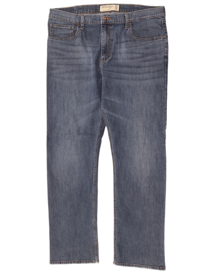 Wrangler Vaqueros rectos ajustados para hombre W38 L30 Azul
