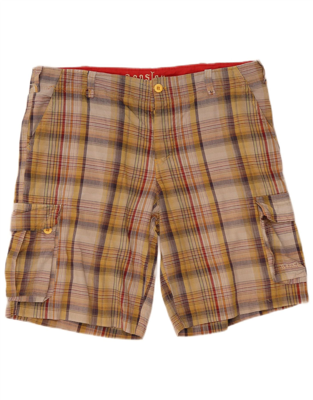 Boosley Shorts Cargo Hombre W36 Algodón A Cuadros Multicolor Grande