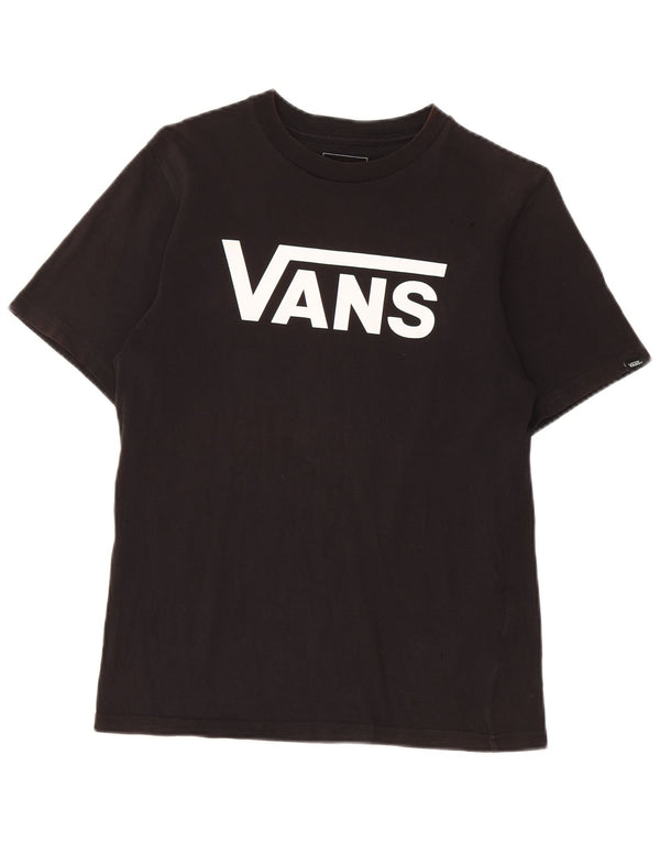 Vans Camiseta gráfica de ajuste personalizado para niños 12-13 años Algodón negro