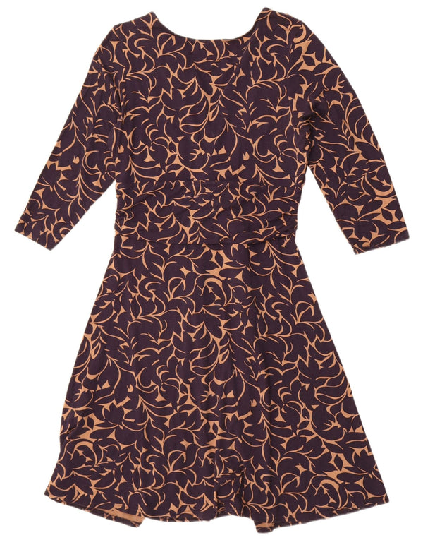 Phase Eight Vestido acampanado de manga 3/4 para mujer UK 46 Grande Azul marino Floral