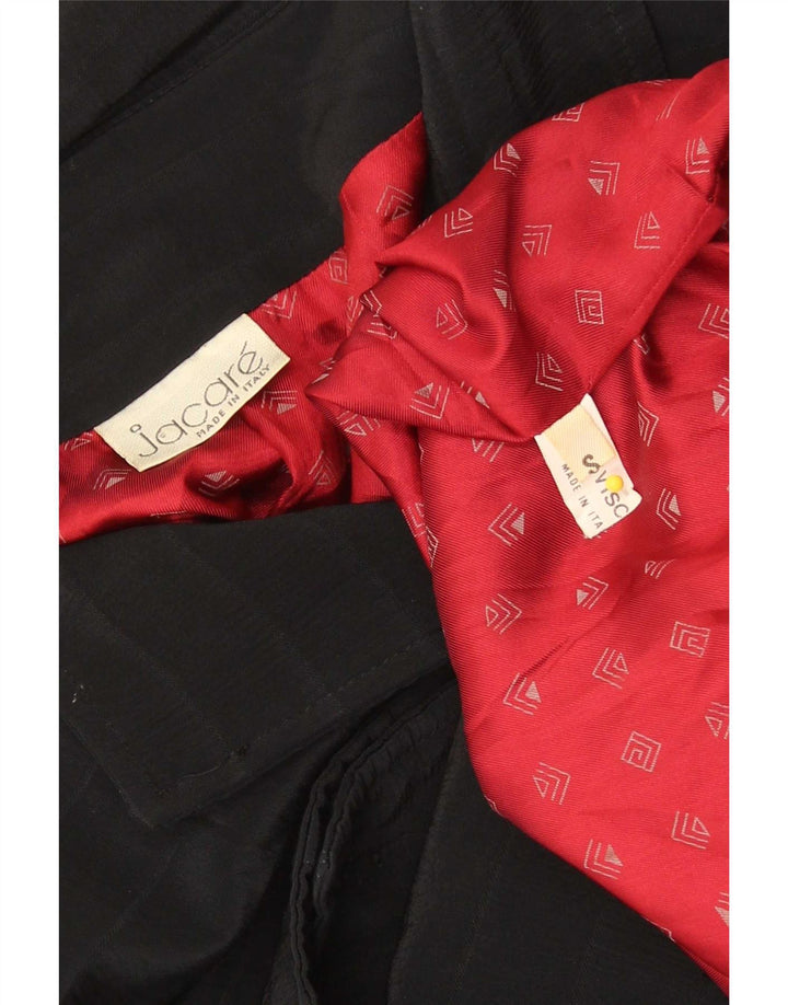 Vintage mujer oversize doble pecho Blazer chaqueta Reino Unido 10 pequeño negro