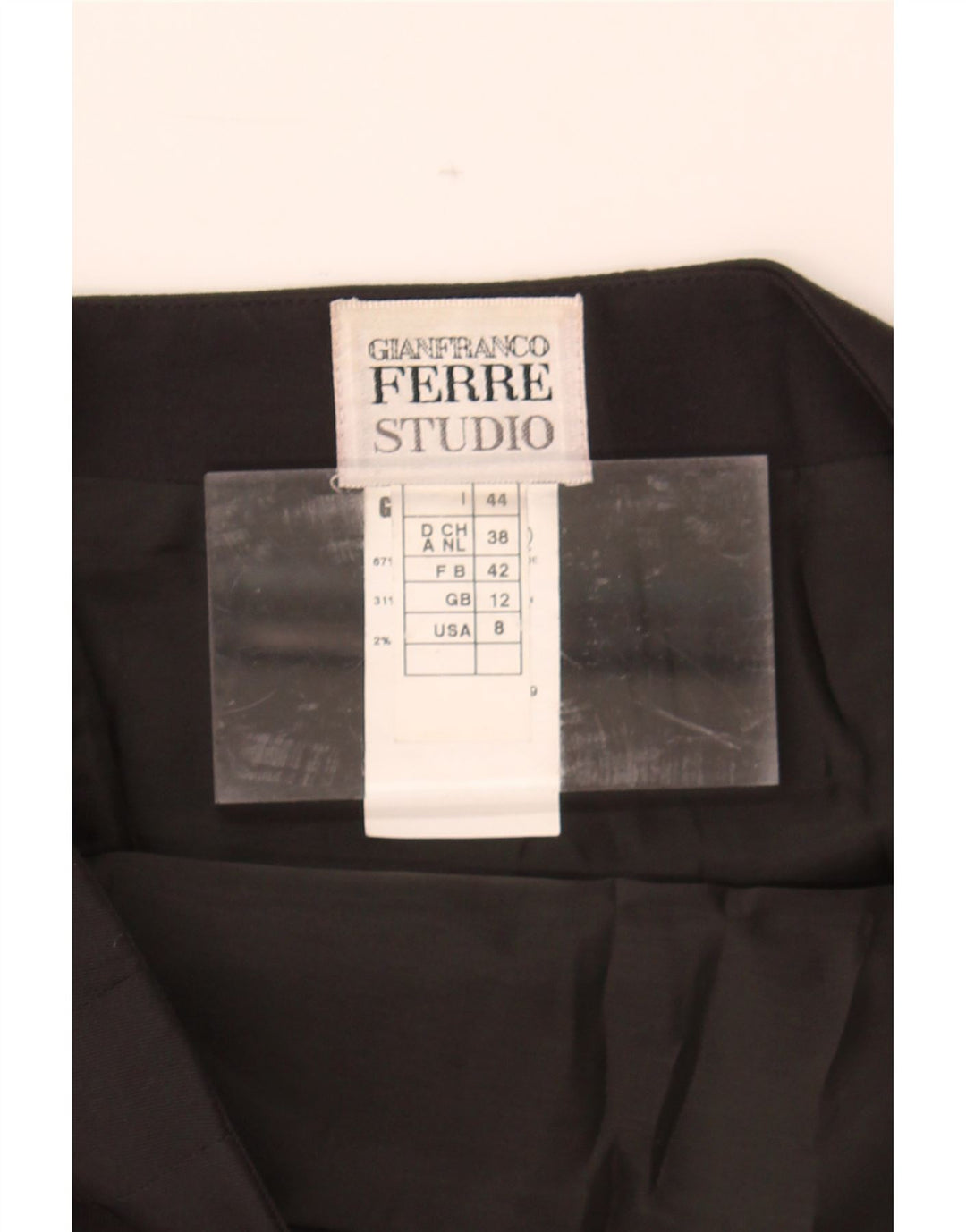 GIANFRANCO FERRE Womens Pencil Skirt UK 12 Medium W30  Black Polypeptide Vintage Gianfranco Ferre and Second-Hand Gianfranco Ferre from Messina Hembry 