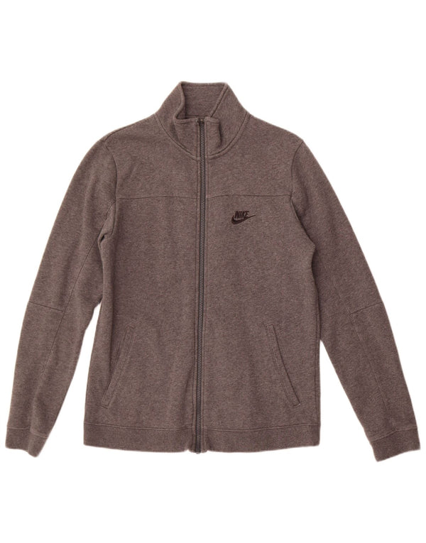 Nike - Chaqueta de chándal para hombre, talla pequeña, algodón moteado gris